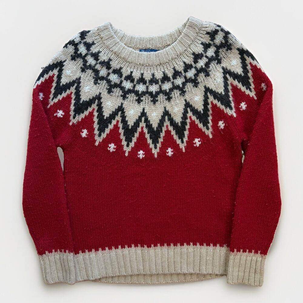 Polo Ralph Lauren Fair Isle Sweater Women's M Multicolor Wool Blend New York RRL